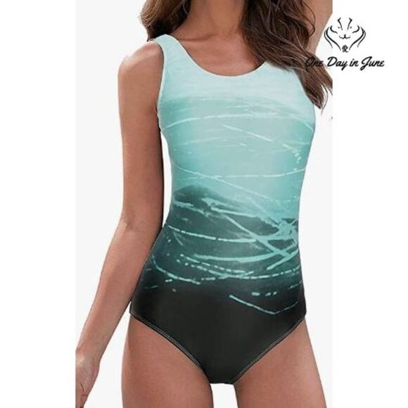 Celendi Athletic Cage Back One Piece Swimsuit Size S - Picture 1 of 5